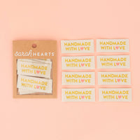 Handmade with Love - Gold Sewing Woven Labels by Sarah Hearts