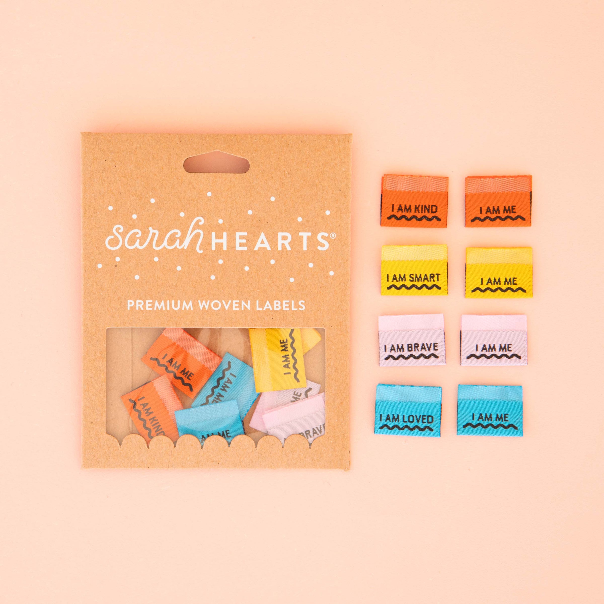 Affirmations Multipack - Woven Sewing Labels by Sarah Hearts