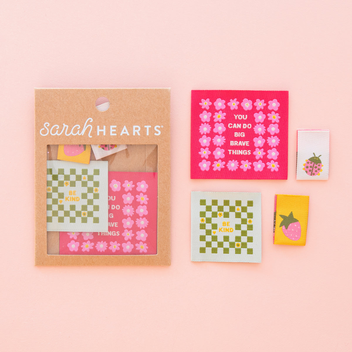 Joyful June Multipack Woven Sewing Quilting Knitting Labels by Sarah Hearts