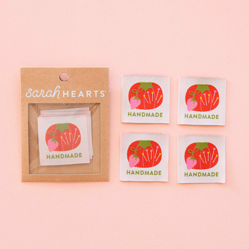 Tomato Pin Cushion Handmade Large Sewing Labels by Sarah Hearts
