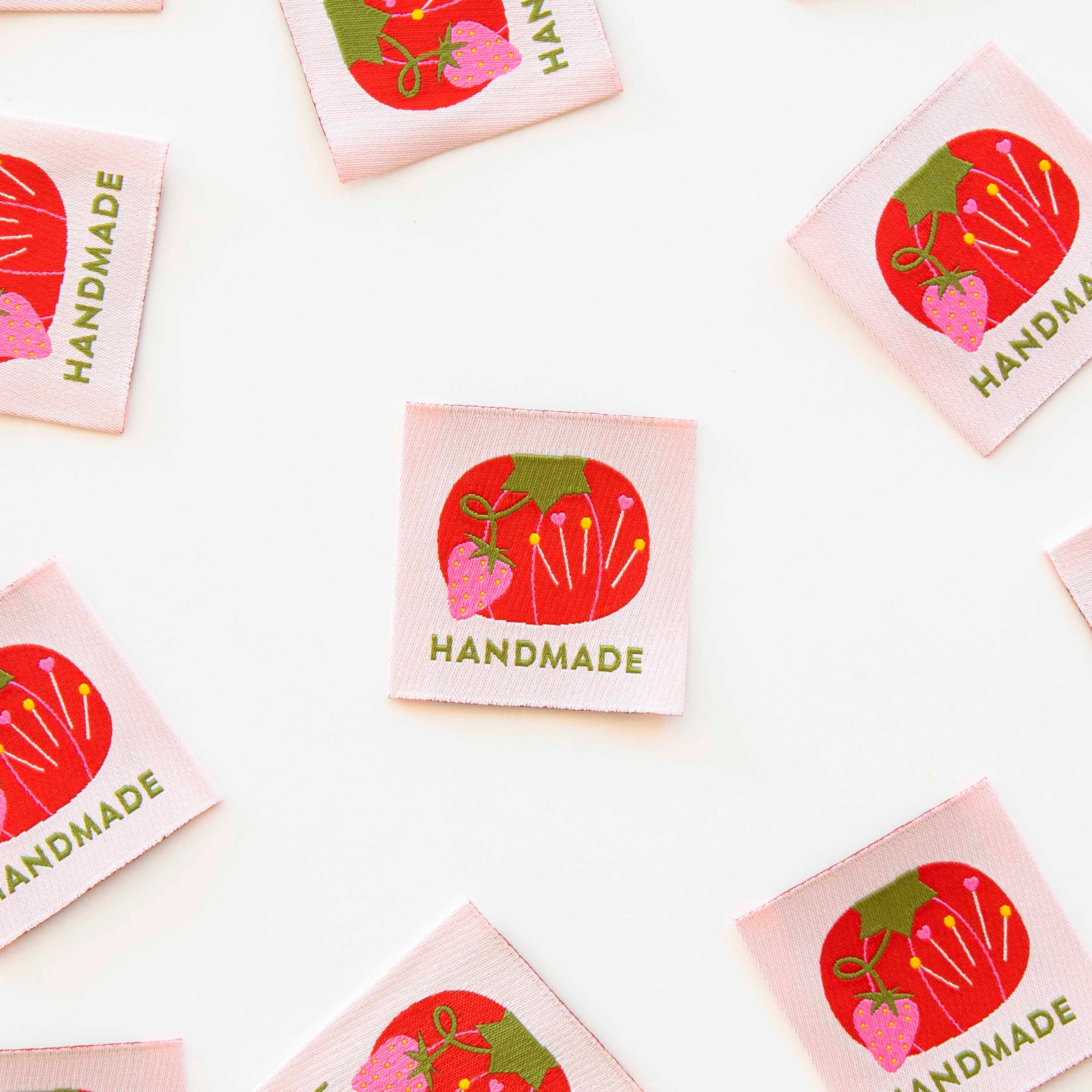 Tomato Pin Cushion Handmade Large Sewing Labels by Sarah Hearts