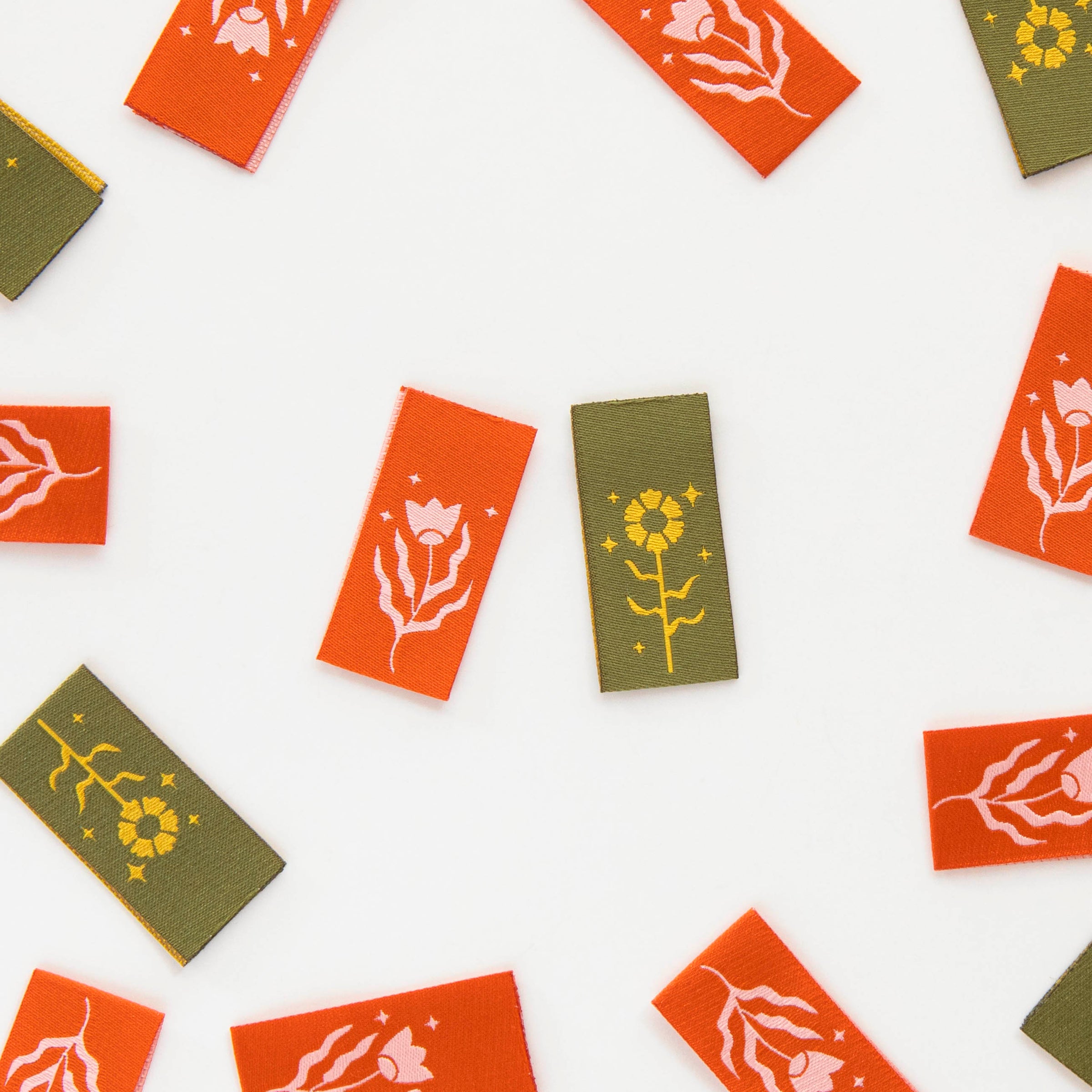Floral Design Multipack Woven Sewing Labels by Sarah Hearts