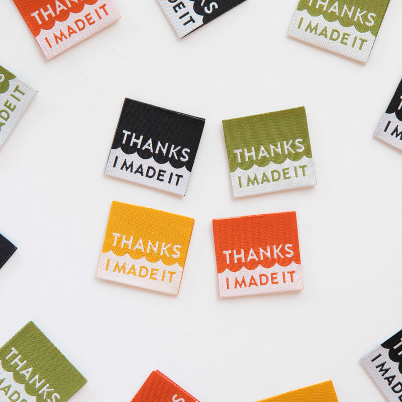 Thanks I Made It Multipack Woven Sewing Labels by Sarah Hearts
