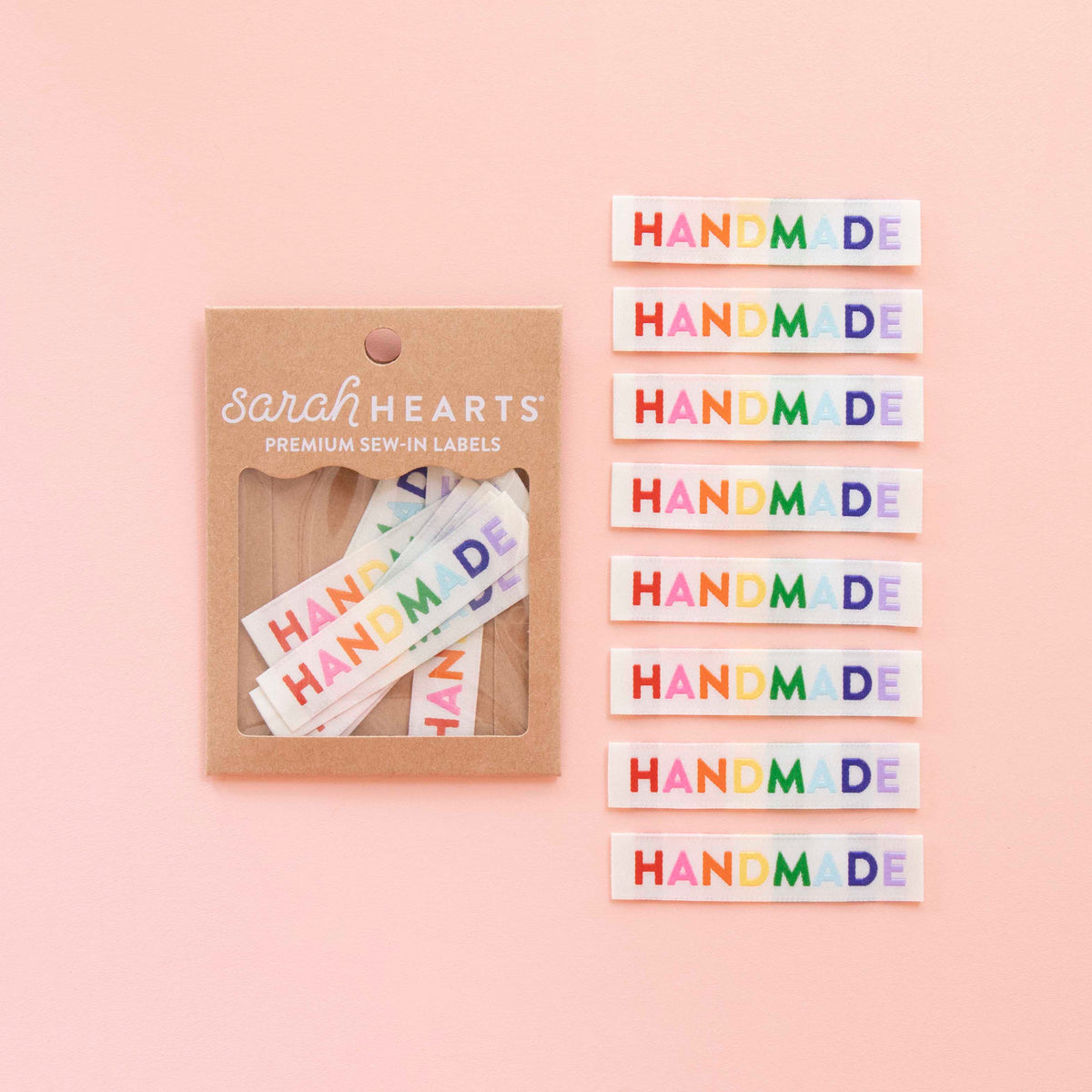 Rainbow Handmade Woven Sewing Labels by Sarah Hearts
