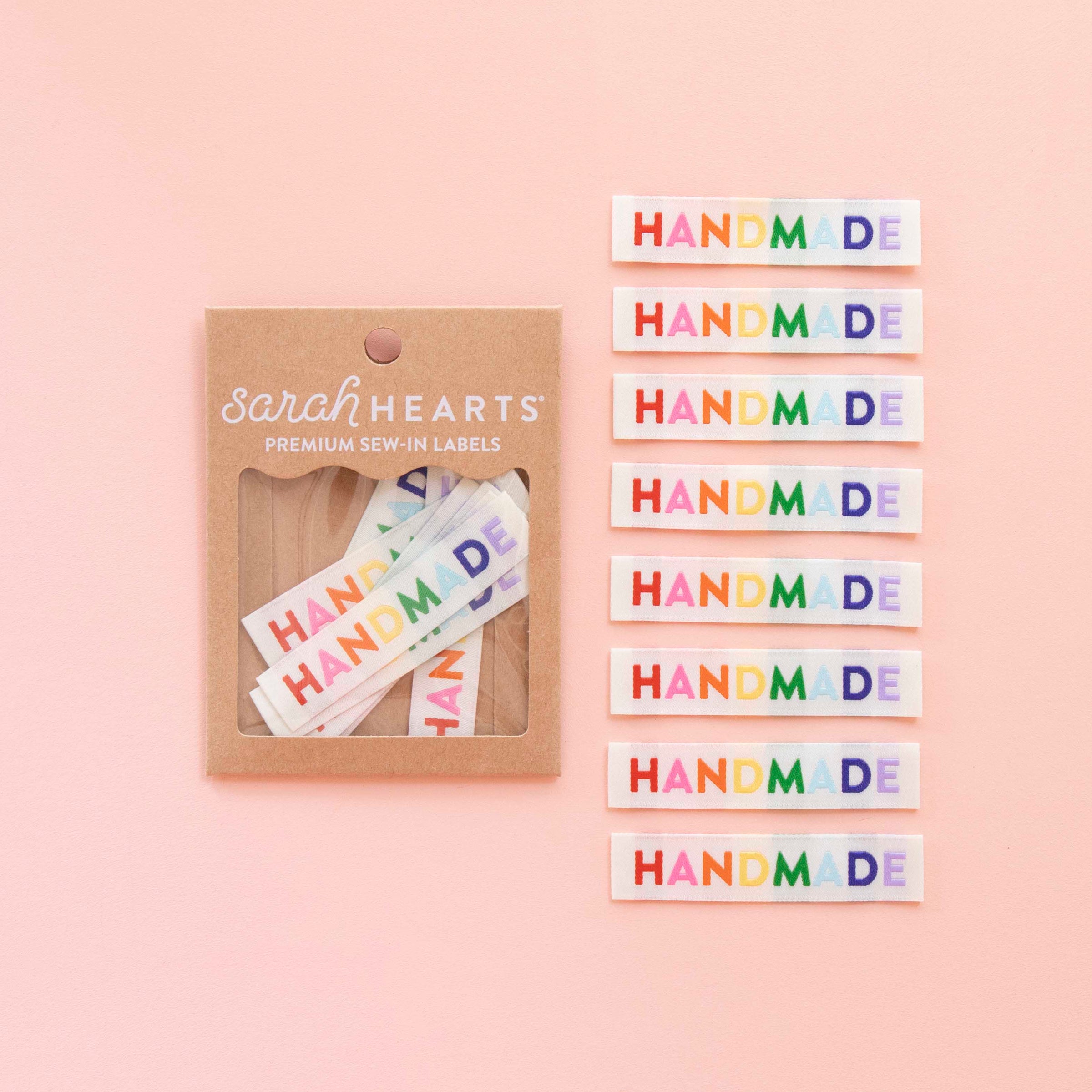 Rainbow Handmade Woven Sewing Labels by Sarah Hearts