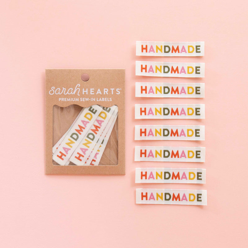 Muted Colors Handmade Woven Sewing Labels by Sarah Hearts