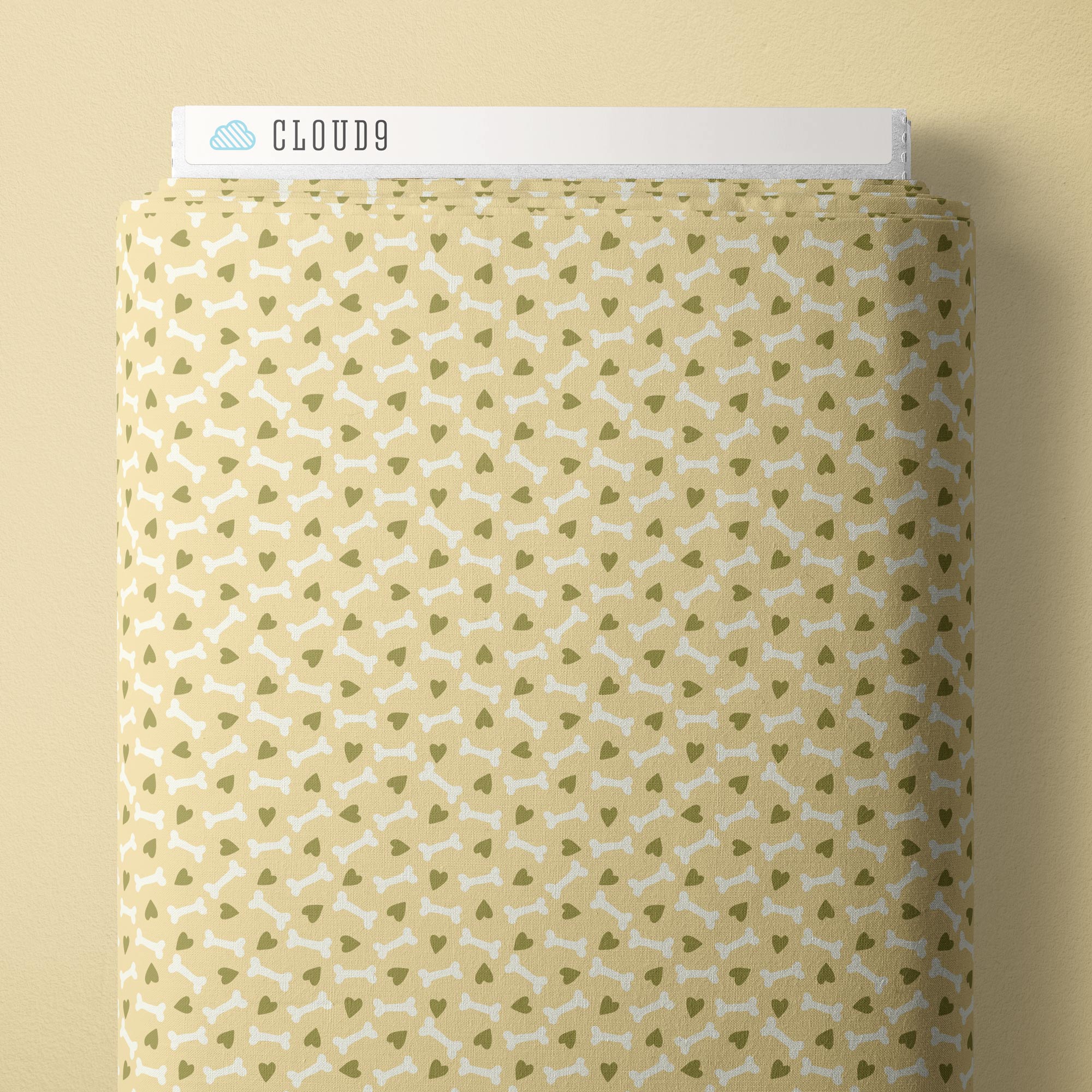 PRE-ORDER Playful Dogs // Hearts & Bones - Yellow// Aidi Riera