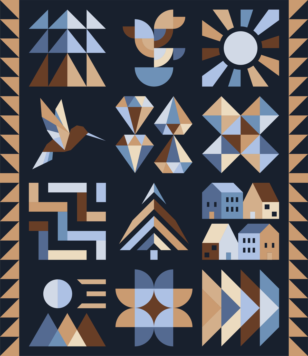 2027 Hand + Soul Block of the Month Mountain Cabin - Night Kit