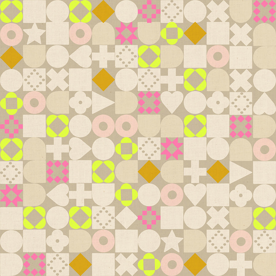 PRE-ORDER LoFi Linens  // Blocked - Khaki // Rashida Coleman-Hale