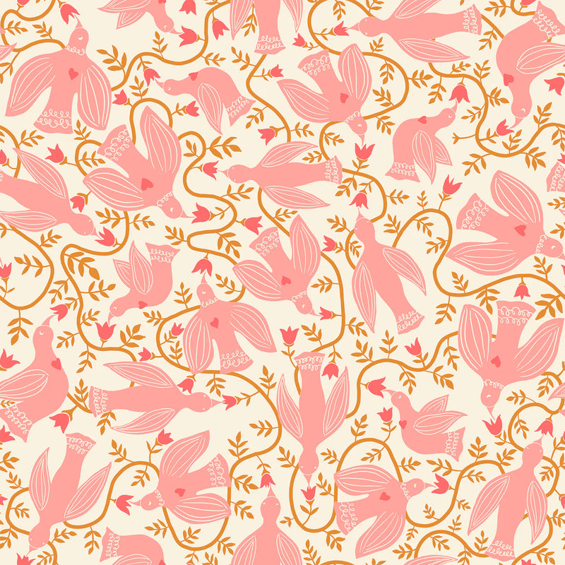 Endpaper // Hummingbirds - Natural // Jen Hewett