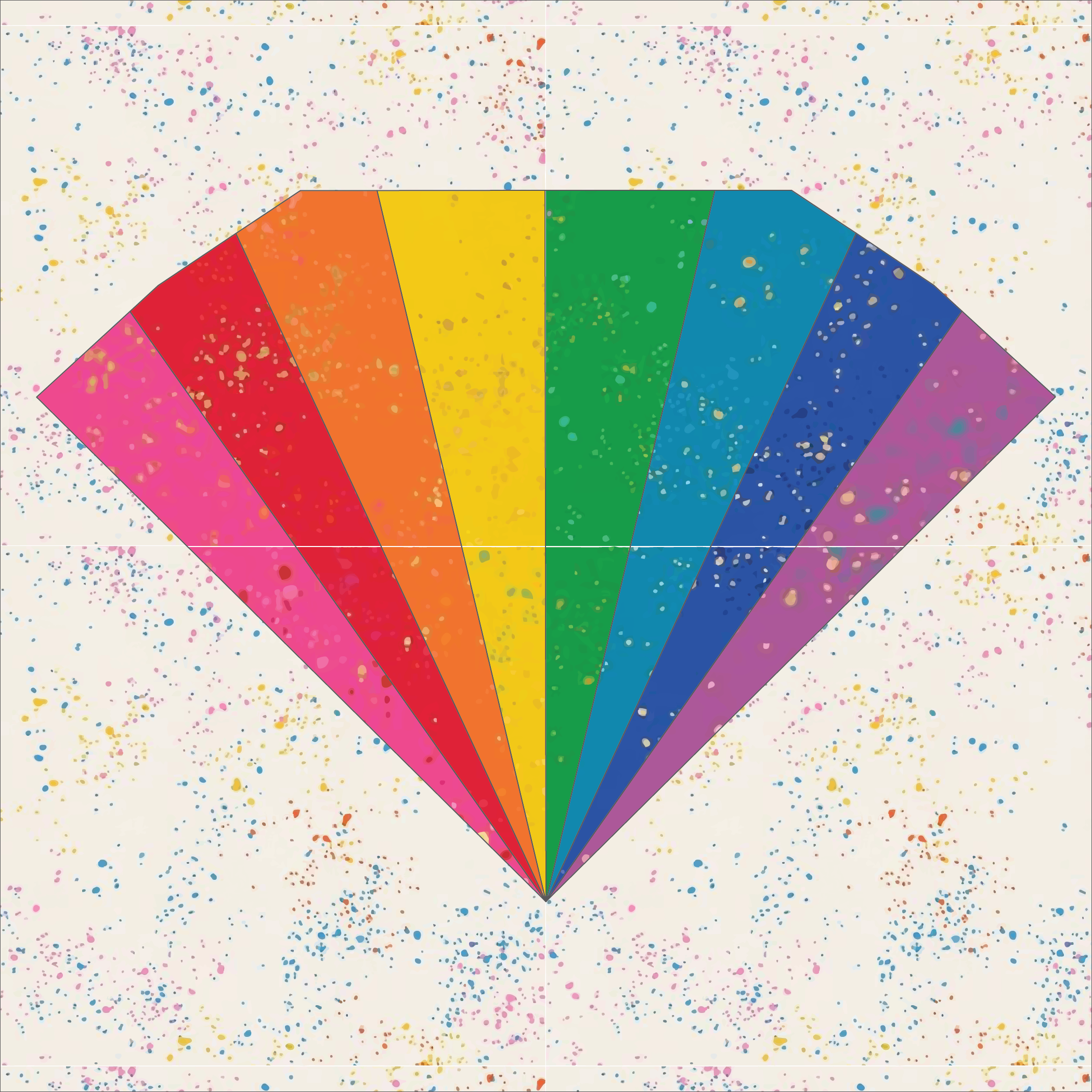 Toad Circle - Total Gem Mystery Sewalong - Speckled Rainbow - Light  // Toad & Sew