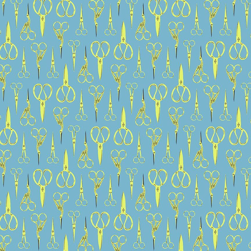 Stitch & Glow // Crane Scissors - Cyan // Faye Guanipa