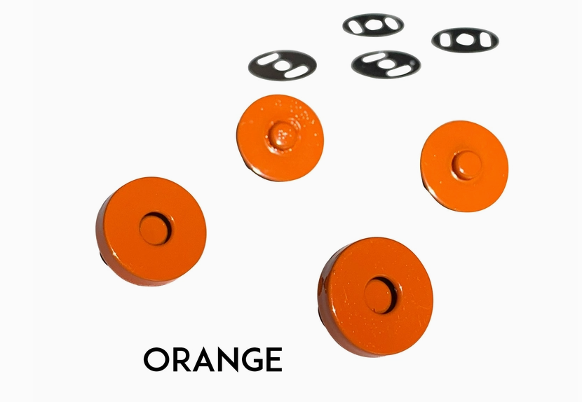 Colorful Magnetic Snaps - Orange // Sassafras Lane