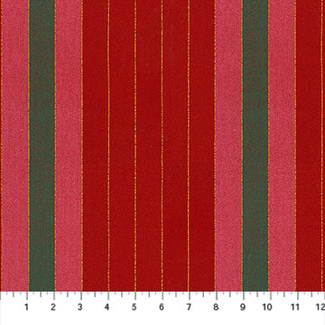 PRE-ORDER Silver Linings Wovens // Ribbons - Cherry // Anna Maria Textiles