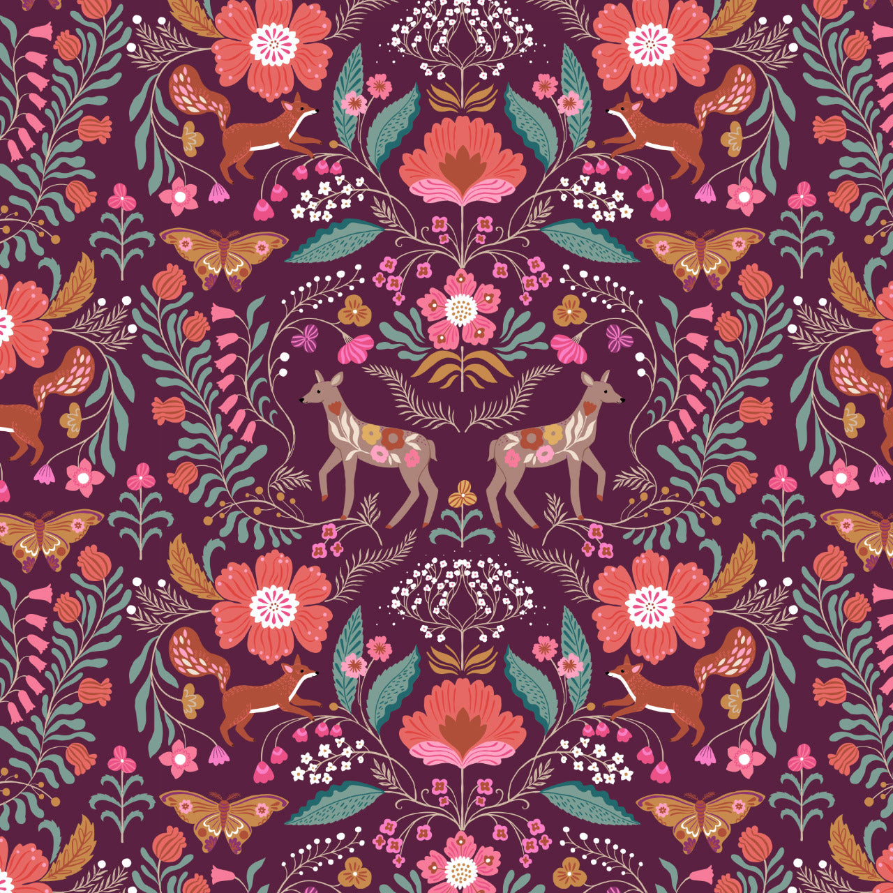 PRE-ORDER Wild Folk // Deer Damask // Bethan Janine