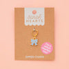 Blue Bow Enamel Stitch Marker - Zipper Charm // Sarah Hearts