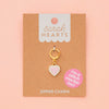 Sweet Heart Enamel Stitch Marker - Zipper Charm // Sarah Hearts