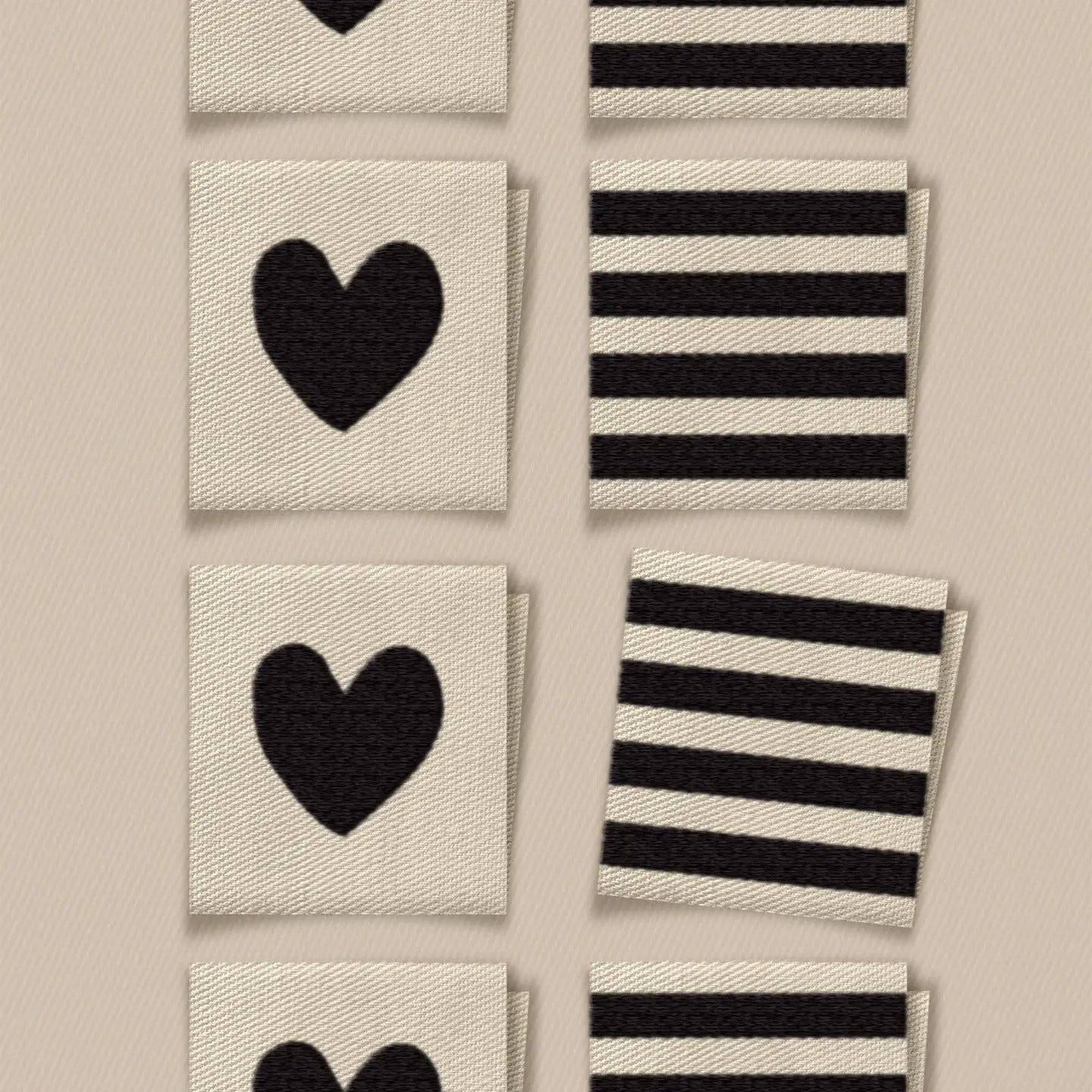 Black Heart and Stripe Labels // Matchy Matchy Sewing Club
