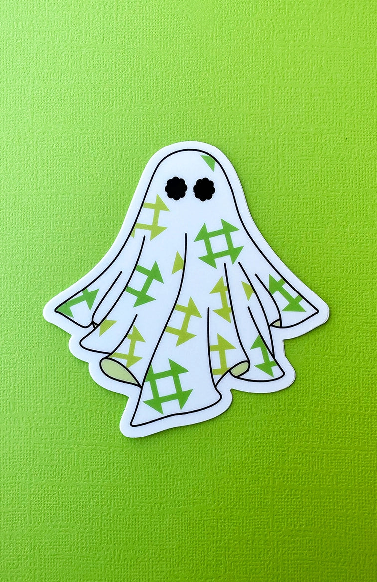 Green Quilt Ghost Sticker // Sassafras Lane