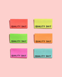 Quality Shit Woven Labels (Neon) // Kylie + the Machine