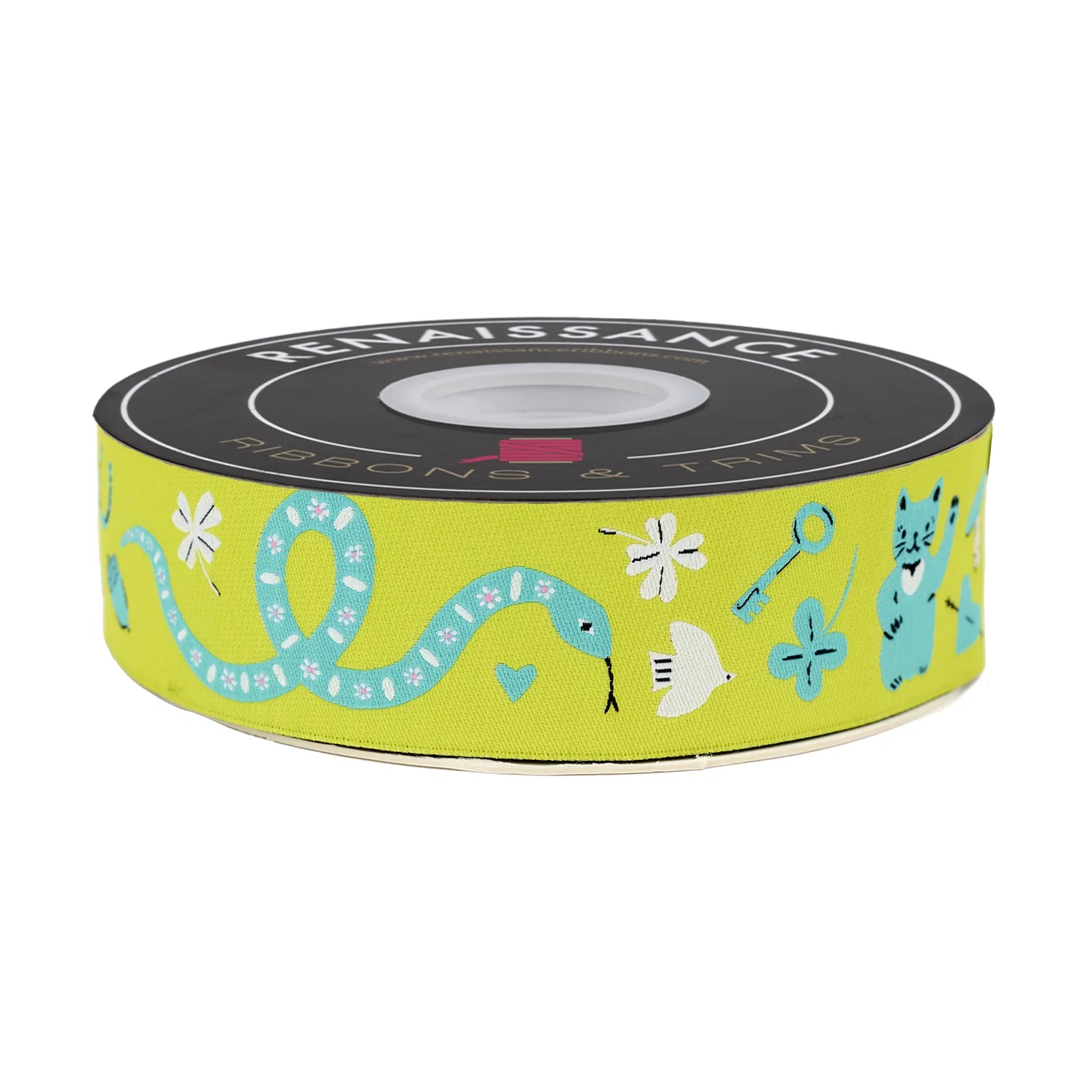 1 1/2" Ooh Lucky Lucky - Lucky in Citron Ribbon // Alexia Abegg // Renaissance Ribbons