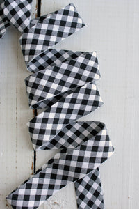 2.5" Bias Quilt Binding // Campfire Black Gingham // Bessie Pearl
