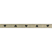 3/8" Hearts in Black/Gold // Melody Miller