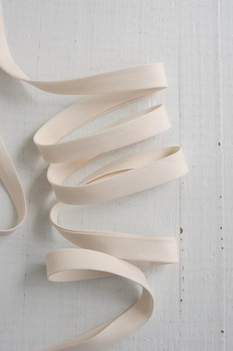 1/2" Double Fold Bias Binding // Cream Solid // Bessie Pearl