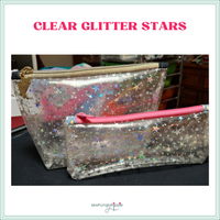 Clear Glitter Stars Vinyl 18" x 56"