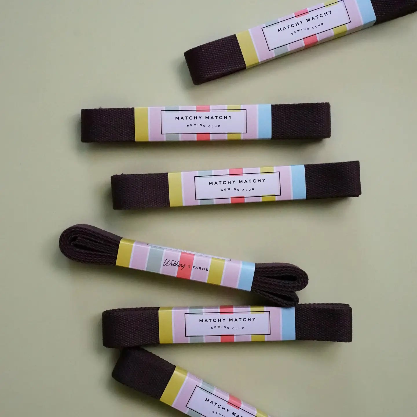 Espresso 1.25" Webbing - 3 yards by Matchy Matchy Sewing Club