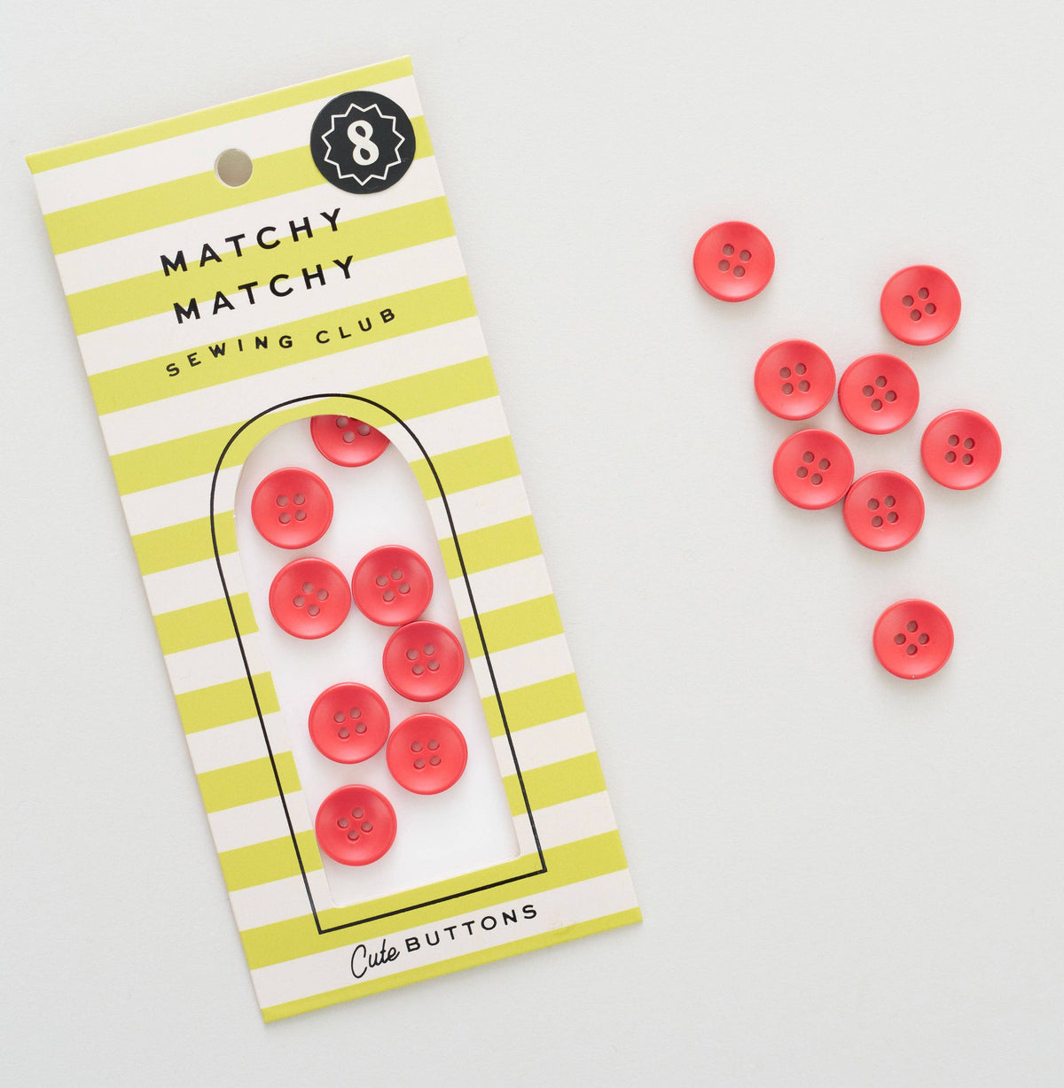 Tomato Mini Retro Buttons // Matchy Matchy Sewing Club