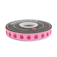 5/8" Catnap - Apples in Pink Ribbon // Alexia Abegg // Renaissance Ribbons