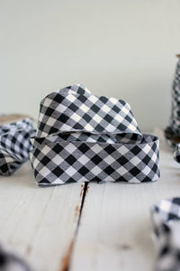 2.5" Bias Quilt Binding // Campfire Black Gingham // Bessie Pearl