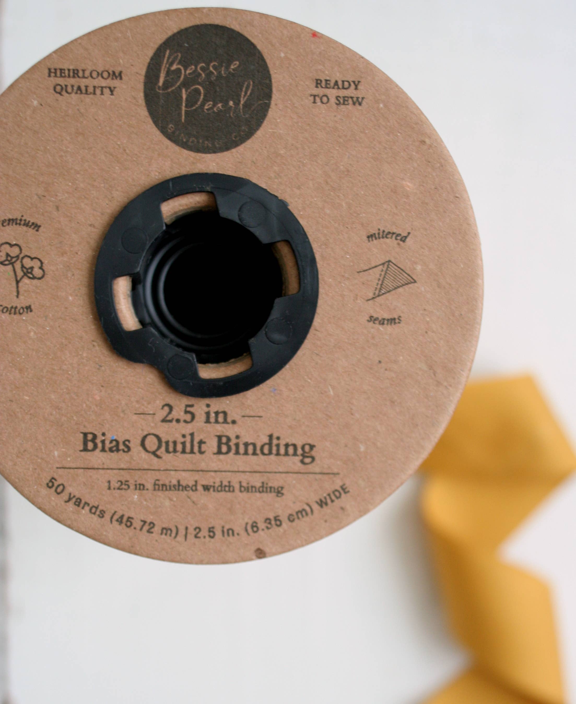 2.5" Bias Quilt Binding // Honey Solid // Bessie Pearl