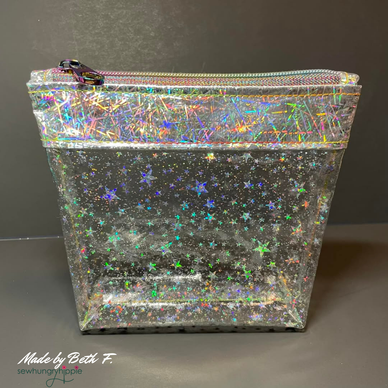 Clear Glitter Stars Vinyl 18" x 56"