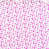 Hot Pink Jazzy Hearts TPU Vinyl Heart Style 12” x 52” Roll