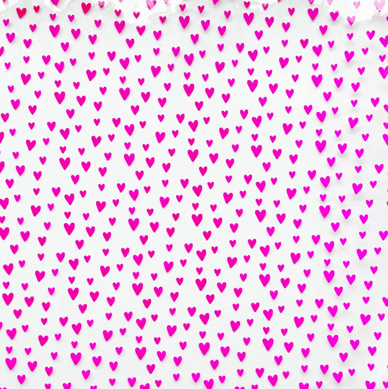 Hot Pink Jazzy Hearts TPU Vinyl Heart Style 12” x 52” Roll