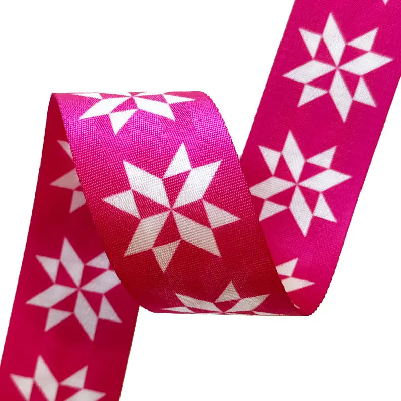 Pink Sawtooth Stars - 2" Webbing // Sassafras Lane