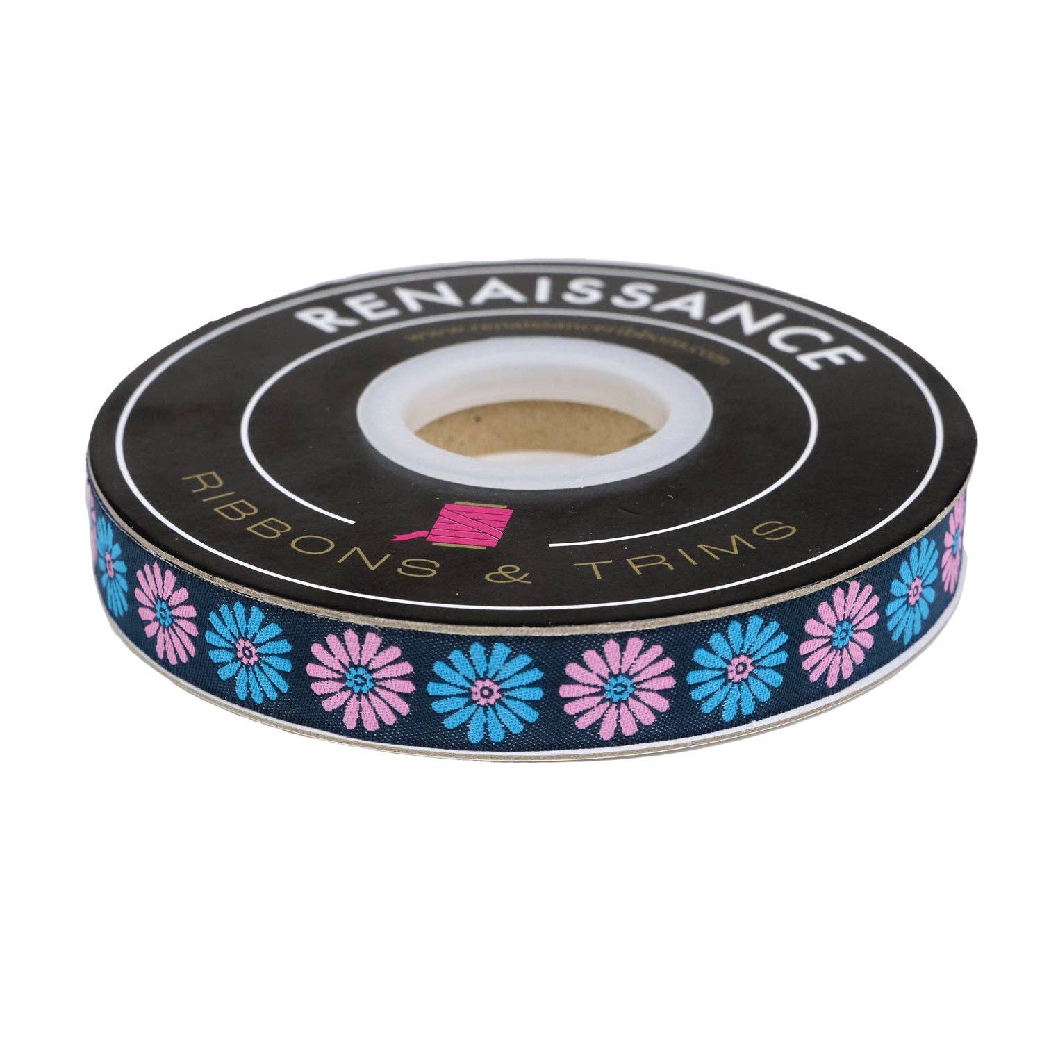 5/8" Vintage Flower in Navy // Melody Miller