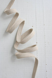 1/2" Double Fold Bias Binding // Natural Linen Cotton // Bessie Pearl