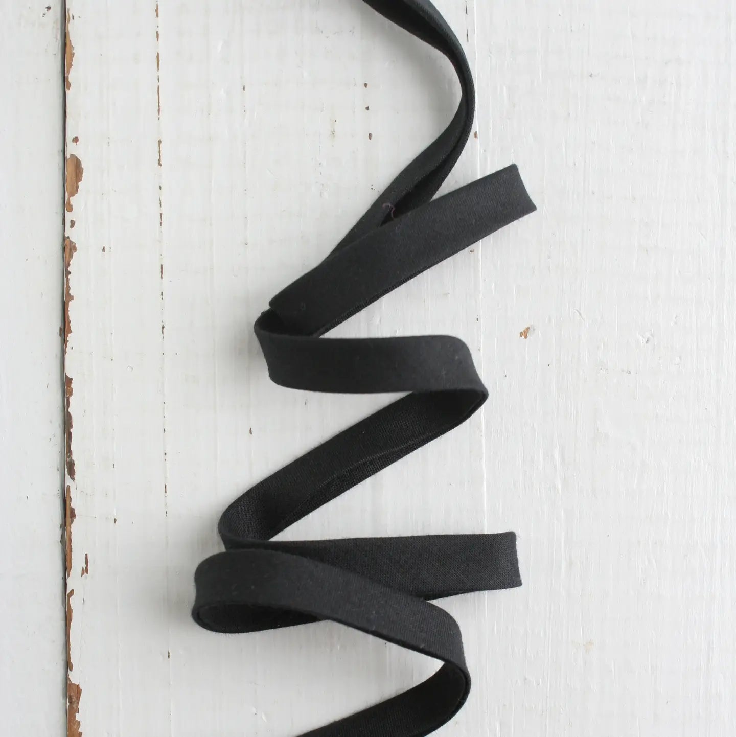 1/2" Double Fold Bias Binding // Black Solid // Bessie Pearl