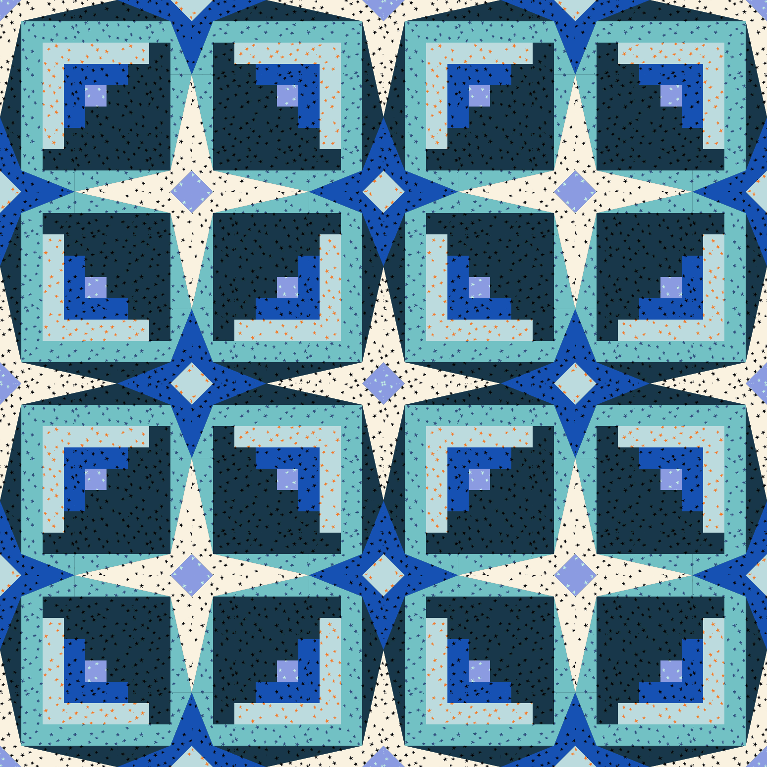 Sky Cabin // Elsa's Castle - Night Quilt Kit // Toad + Sew