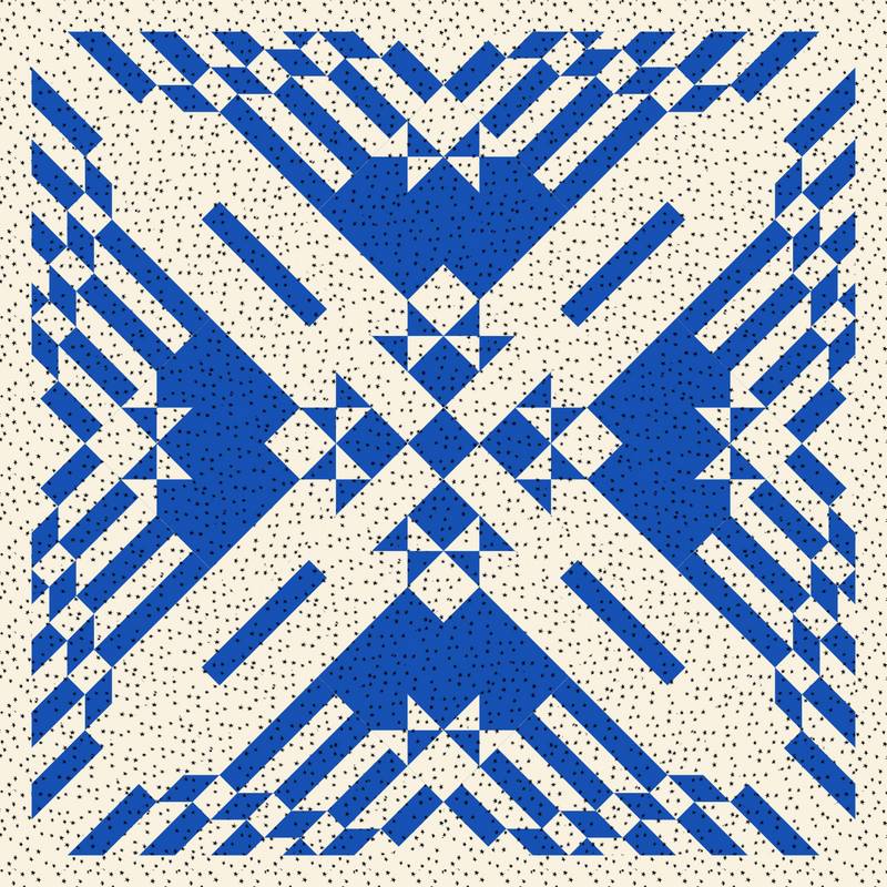 Nebulous Quilt Kit // 2 Tone White & Blue // Toad + Sew