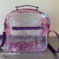 Clear Glitter Stars Vinyl 18" x 56"