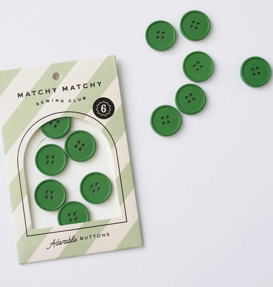 Grass Retro Buttons - 7/8" by Matchy Matchy Sewing Club