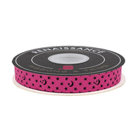 5/8" Ooh Lucky Lucky - Moon & Stars in Hot Pink Ribbon // Alexia Abegg // Renaissance Ribbons