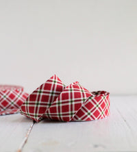 2.5" Bias Quilt Binding // Red & Green Plaid