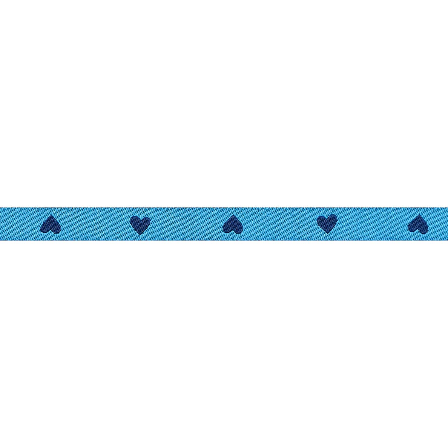 3/8"  Hearts in Bright Blue // Melody Miller