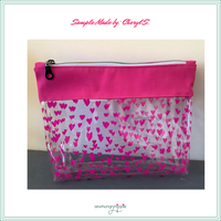 Hot Pink Jazzy Hearts TPU Vinyl Heart Style 12” x 52” Roll