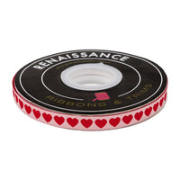3/8" Tiny Hearts in Peach and Red // Lizzy House